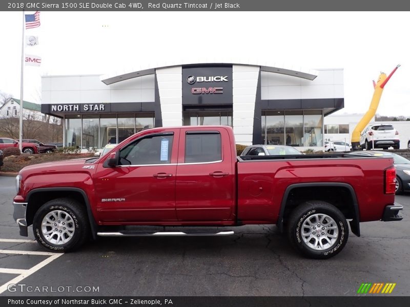 Red Quartz Tintcoat / Jet Black 2018 GMC Sierra 1500 SLE Double Cab 4WD