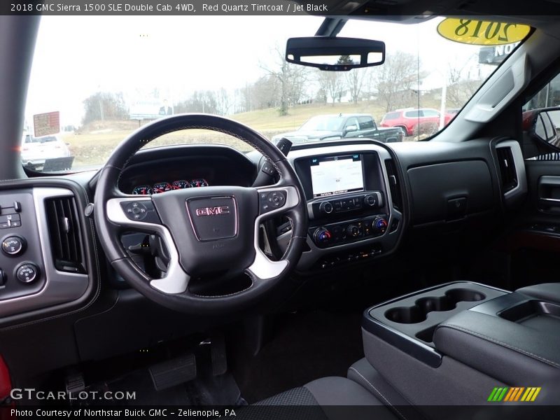 Red Quartz Tintcoat / Jet Black 2018 GMC Sierra 1500 SLE Double Cab 4WD