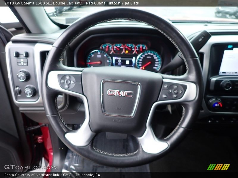 Red Quartz Tintcoat / Jet Black 2018 GMC Sierra 1500 SLE Double Cab 4WD