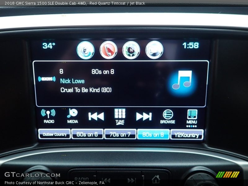 Red Quartz Tintcoat / Jet Black 2018 GMC Sierra 1500 SLE Double Cab 4WD