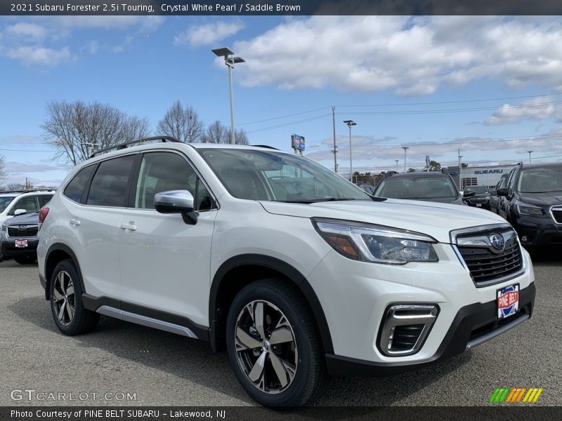 Crystal White Pearl / Saddle Brown 2021 Subaru Forester 2.5i Touring