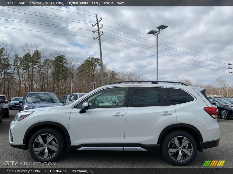 Crystal White Pearl / Saddle Brown 2021 Subaru Forester 2.5i Touring
