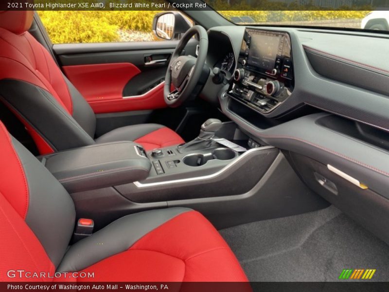 Blizzard White Pearl / Cockpit Red 2021 Toyota Highlander XSE AWD