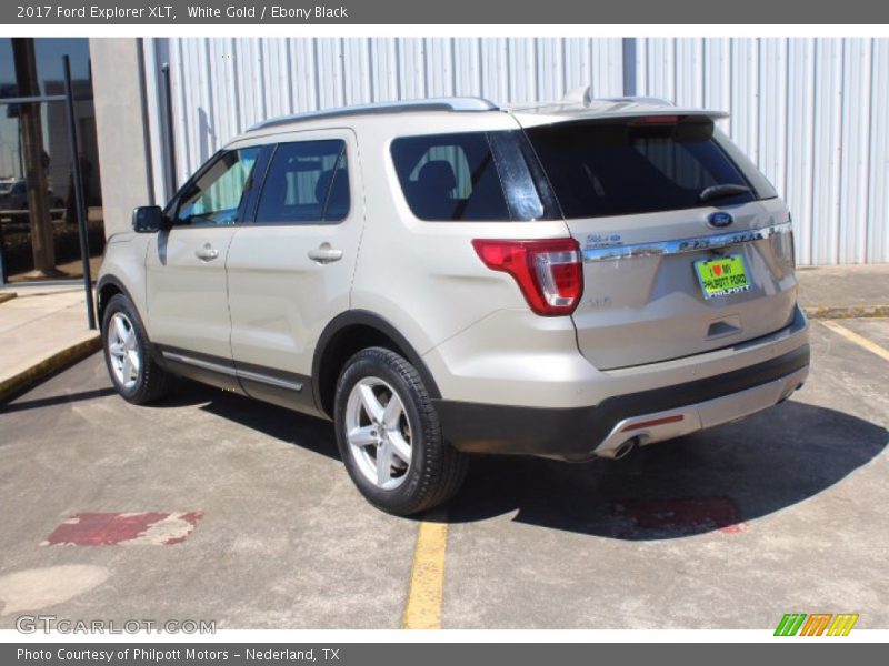 White Gold / Ebony Black 2017 Ford Explorer XLT