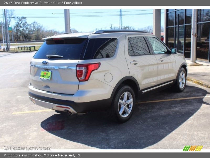 White Gold / Ebony Black 2017 Ford Explorer XLT