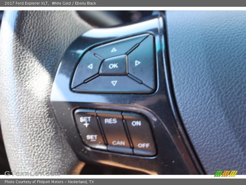 White Gold / Ebony Black 2017 Ford Explorer XLT