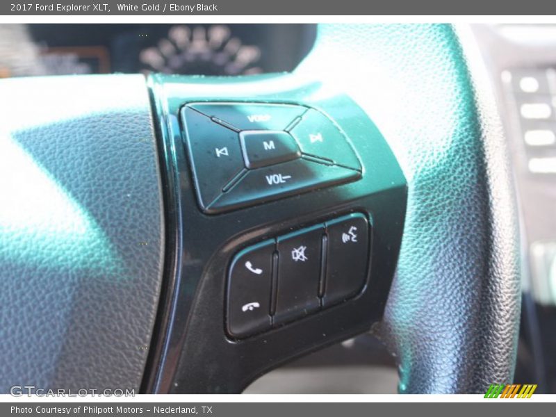 White Gold / Ebony Black 2017 Ford Explorer XLT