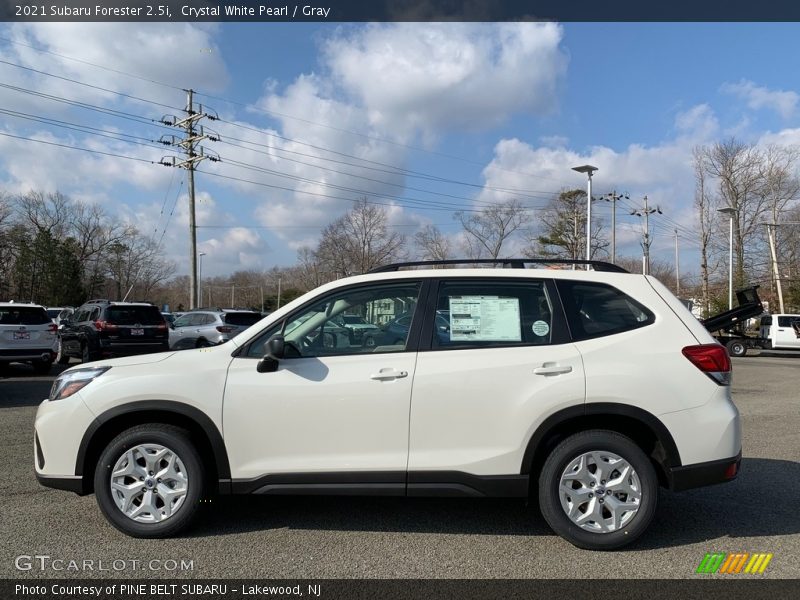 Crystal White Pearl / Gray 2021 Subaru Forester 2.5i