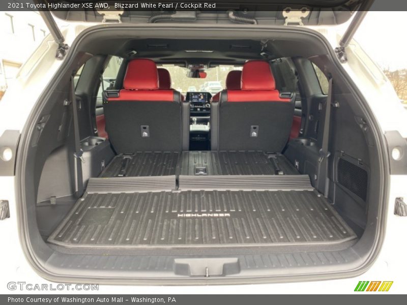 Blizzard White Pearl / Cockpit Red 2021 Toyota Highlander XSE AWD