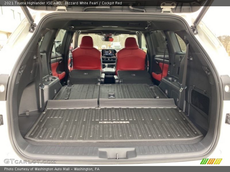 Blizzard White Pearl / Cockpit Red 2021 Toyota Highlander XSE AWD