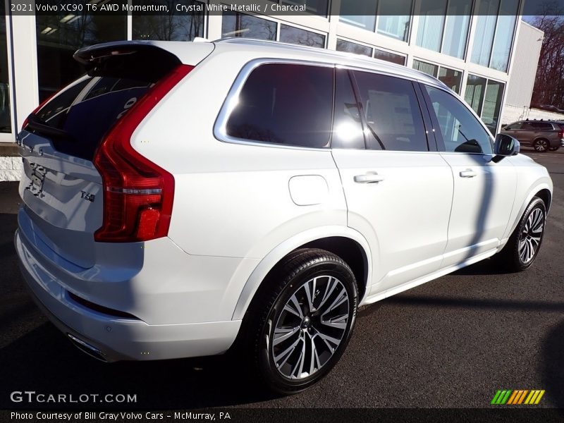 Crystal White Metallic / Charcoal 2021 Volvo XC90 T6 AWD Momentum