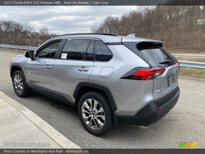 Silver Sky Metallic / Light Gray 2021 Toyota RAV4 XLE Premium AWD