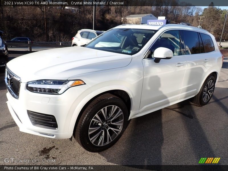 Crystal White Metallic / Charcoal 2021 Volvo XC90 T6 AWD Momentum