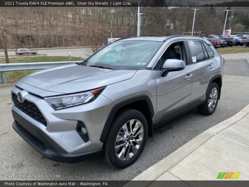 Silver Sky Metallic / Light Gray 2021 Toyota RAV4 XLE Premium AWD