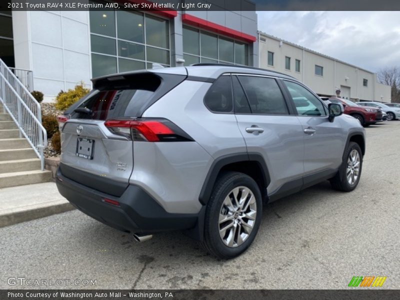 Silver Sky Metallic / Light Gray 2021 Toyota RAV4 XLE Premium AWD