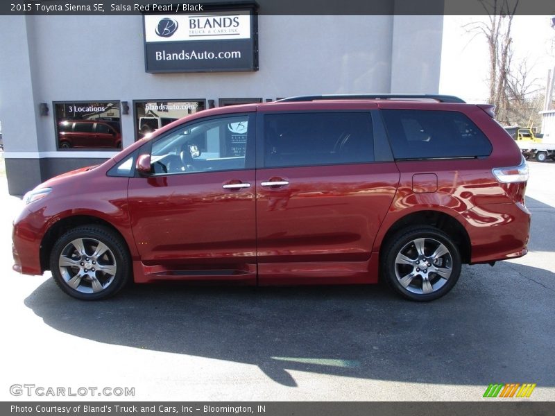 Salsa Red Pearl / Black 2015 Toyota Sienna SE