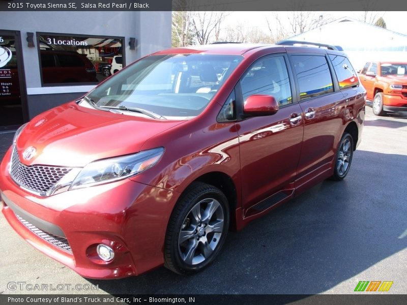 Salsa Red Pearl / Black 2015 Toyota Sienna SE