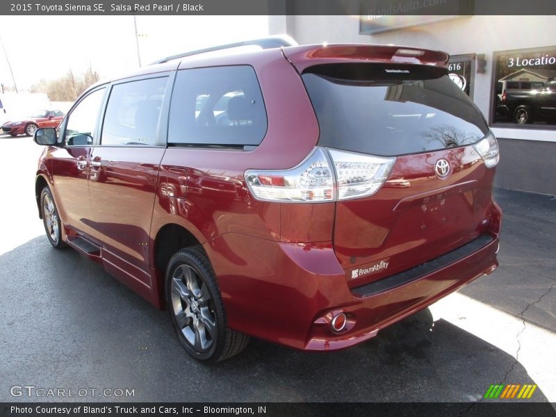 Salsa Red Pearl / Black 2015 Toyota Sienna SE