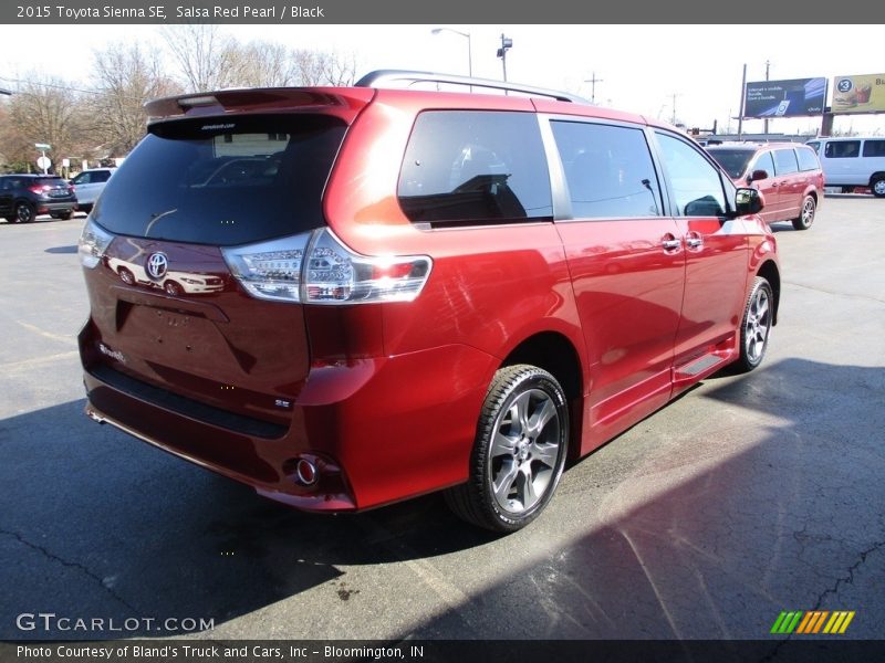 Salsa Red Pearl / Black 2015 Toyota Sienna SE