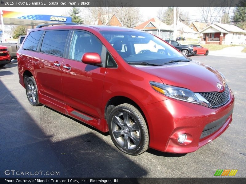 Salsa Red Pearl / Black 2015 Toyota Sienna SE