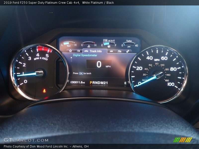 White Platinum / Black 2019 Ford F250 Super Duty Platinum Crew Cab 4x4