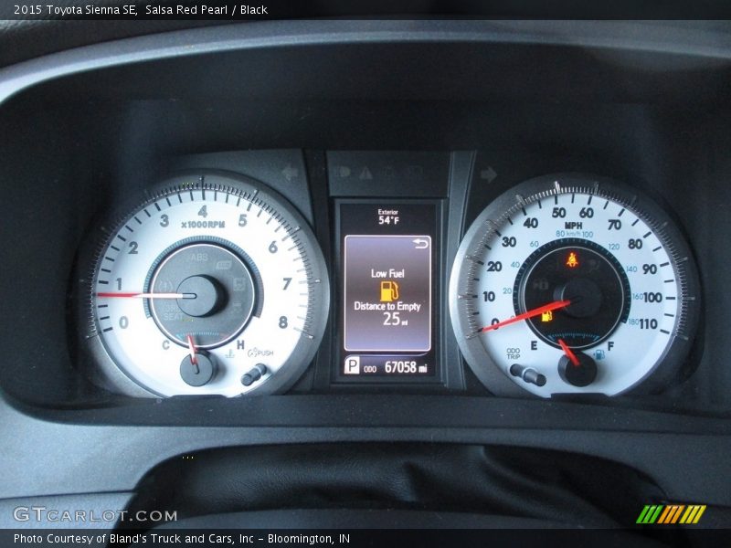 Salsa Red Pearl / Black 2015 Toyota Sienna SE