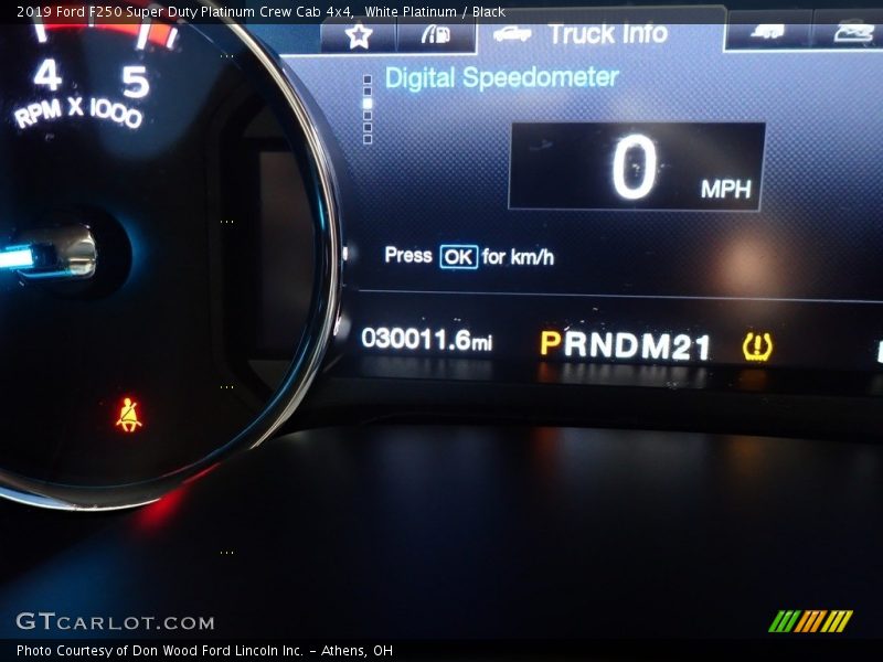 White Platinum / Black 2019 Ford F250 Super Duty Platinum Crew Cab 4x4