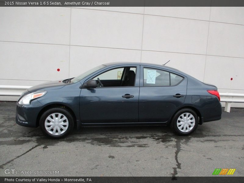 Amethyst Gray / Charcoal 2015 Nissan Versa 1.6 S Sedan
