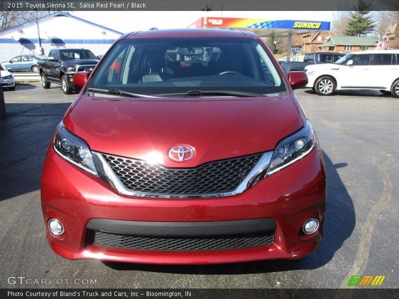 Salsa Red Pearl / Black 2015 Toyota Sienna SE