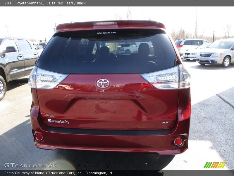 Salsa Red Pearl / Black 2015 Toyota Sienna SE