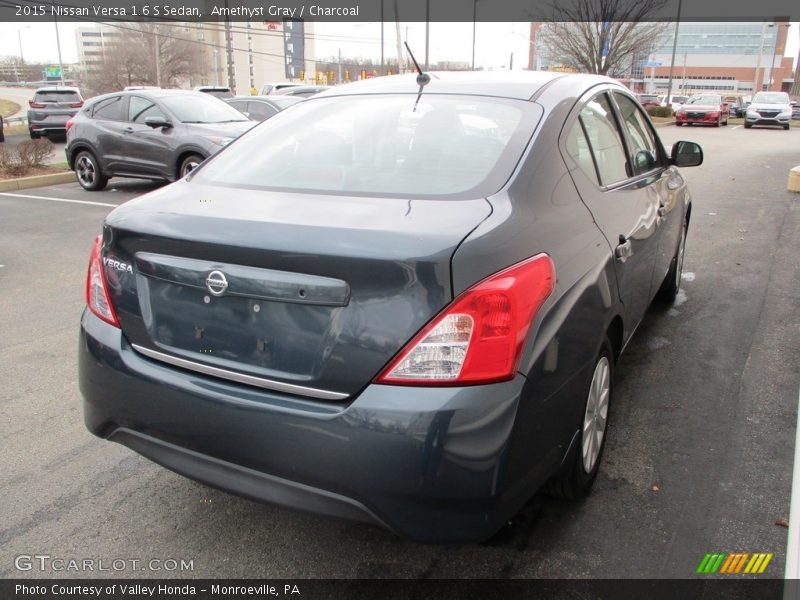 Amethyst Gray / Charcoal 2015 Nissan Versa 1.6 S Sedan