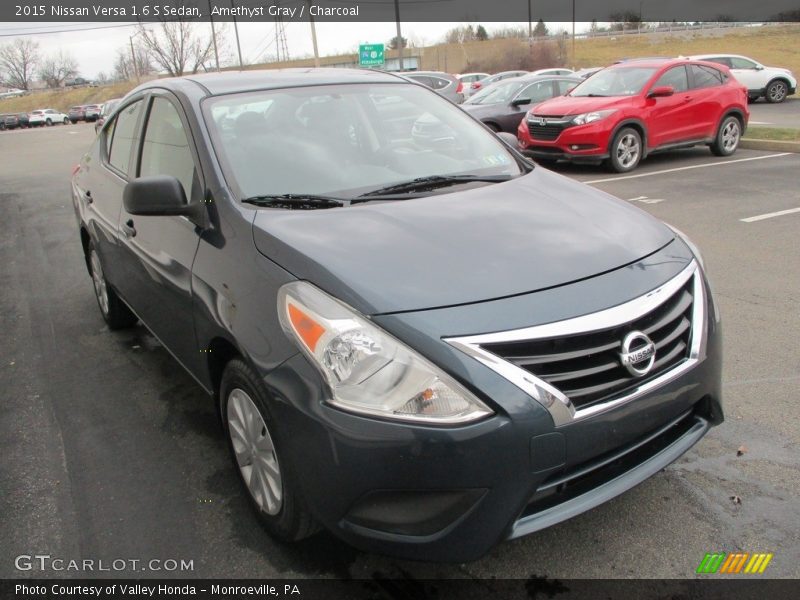 Amethyst Gray / Charcoal 2015 Nissan Versa 1.6 S Sedan