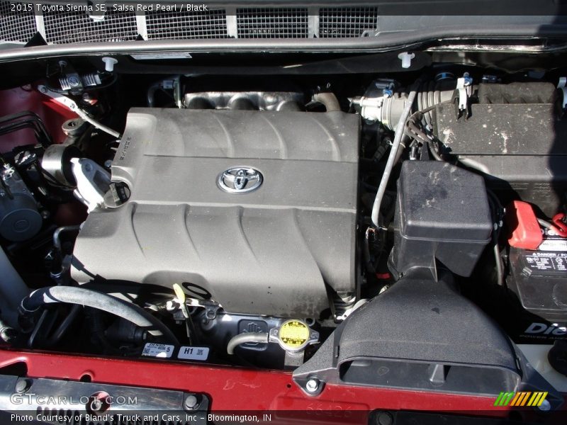 Salsa Red Pearl / Black 2015 Toyota Sienna SE
