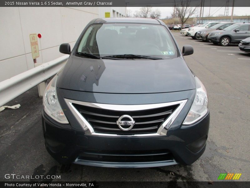 Amethyst Gray / Charcoal 2015 Nissan Versa 1.6 S Sedan