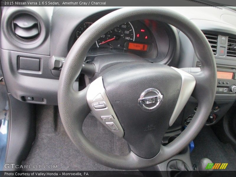 Amethyst Gray / Charcoal 2015 Nissan Versa 1.6 S Sedan