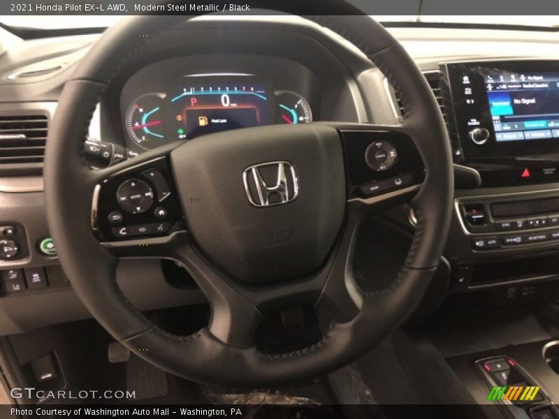 Modern Steel Metallic / Black 2021 Honda Pilot EX-L AWD