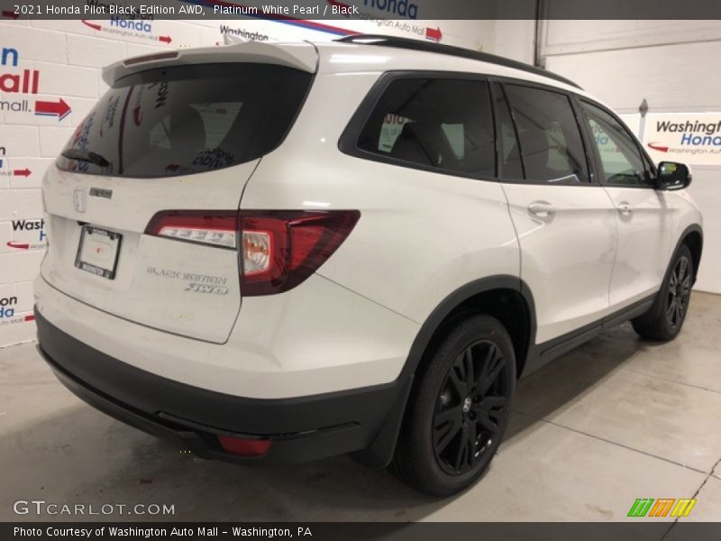 Platinum White Pearl / Black 2021 Honda Pilot Black Edition AWD