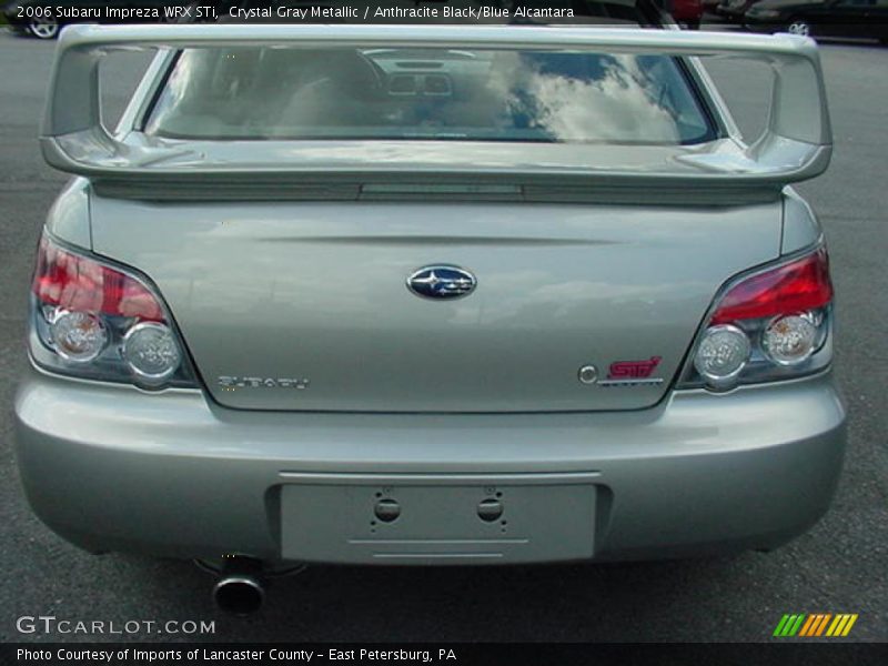 Crystal Gray Metallic / Anthracite Black/Blue Alcantara 2006 Subaru Impreza WRX STi