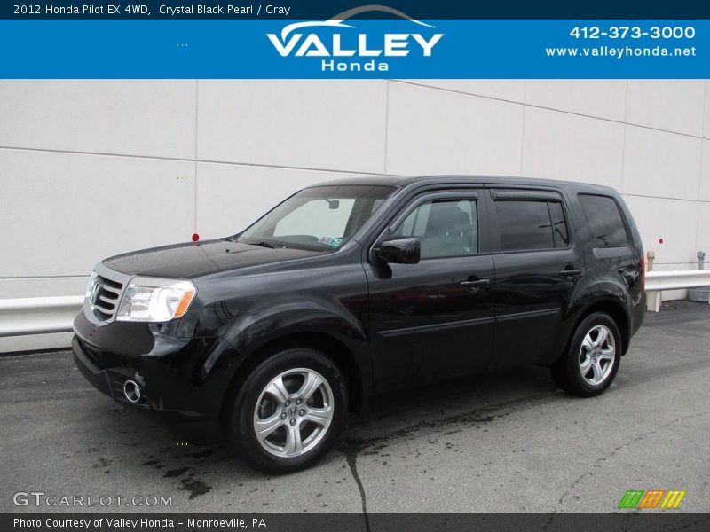 Crystal Black Pearl / Gray 2012 Honda Pilot EX 4WD