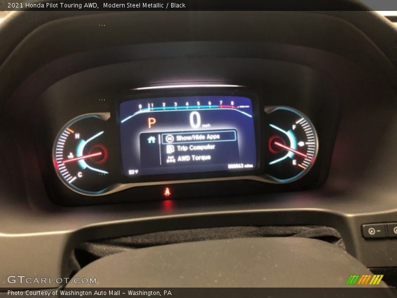Modern Steel Metallic / Black 2021 Honda Pilot Touring AWD