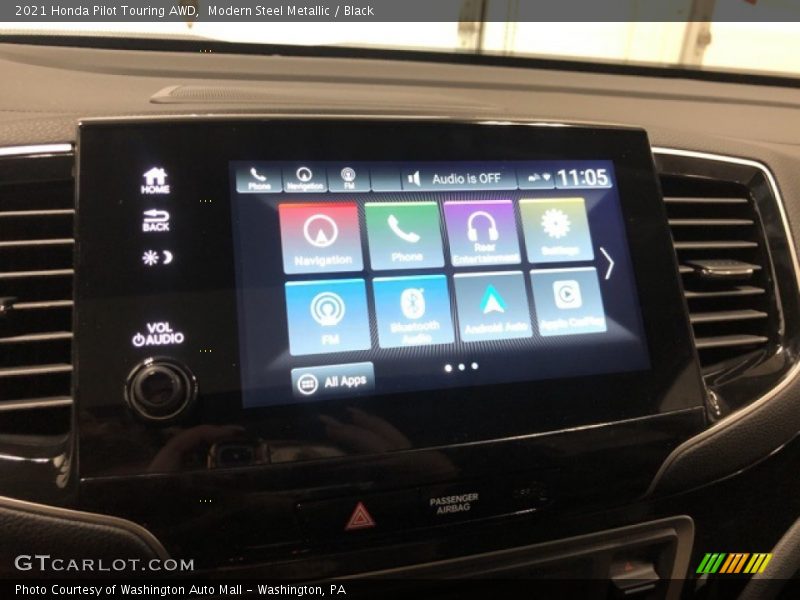 Modern Steel Metallic / Black 2021 Honda Pilot Touring AWD