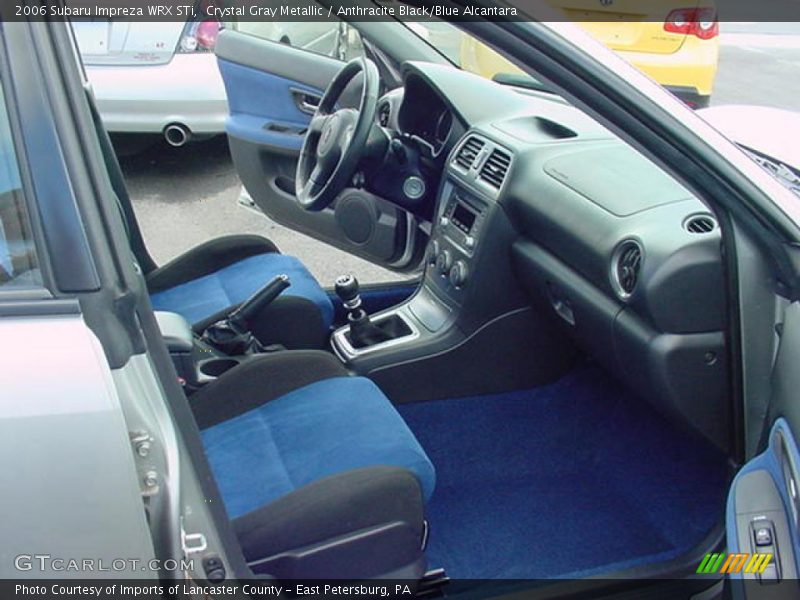 Crystal Gray Metallic / Anthracite Black/Blue Alcantara 2006 Subaru Impreza WRX STi