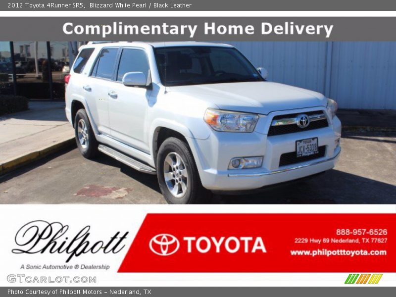 Blizzard White Pearl / Black Leather 2012 Toyota 4Runner SR5