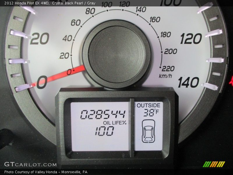 Crystal Black Pearl / Gray 2012 Honda Pilot EX 4WD