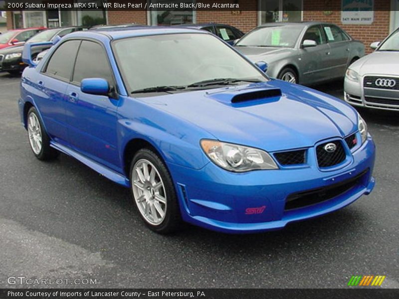 WR Blue Pearl / Anthracite Black/Blue Alcantara 2006 Subaru Impreza WRX STi