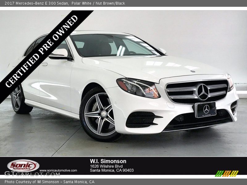 Polar White / Nut Brown/Black 2017 Mercedes-Benz E 300 Sedan