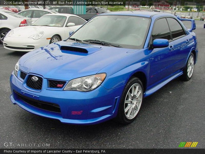WR Blue Pearl / Anthracite Black/Blue Alcantara 2006 Subaru Impreza WRX STi