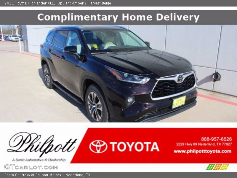 Opulent Amber / Harvest Beige 2021 Toyota Highlander XLE
