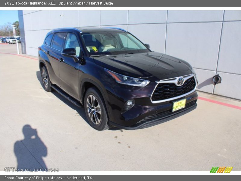 Opulent Amber / Harvest Beige 2021 Toyota Highlander XLE