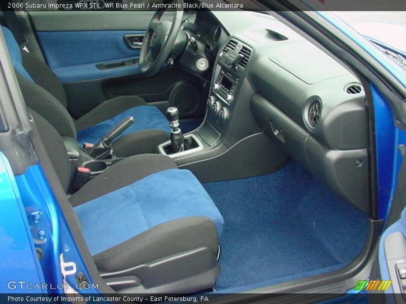 WR Blue Pearl / Anthracite Black/Blue Alcantara 2006 Subaru Impreza WRX STi
